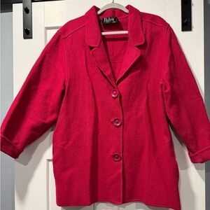Vintage Dark Pink Wool Jacket by Dalton Women’s Size Large Union Made in USA